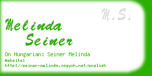 melinda seiner business card